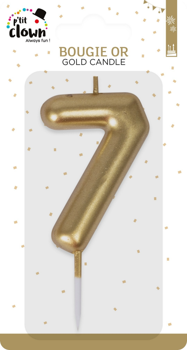 Bougie or - chiffre 7