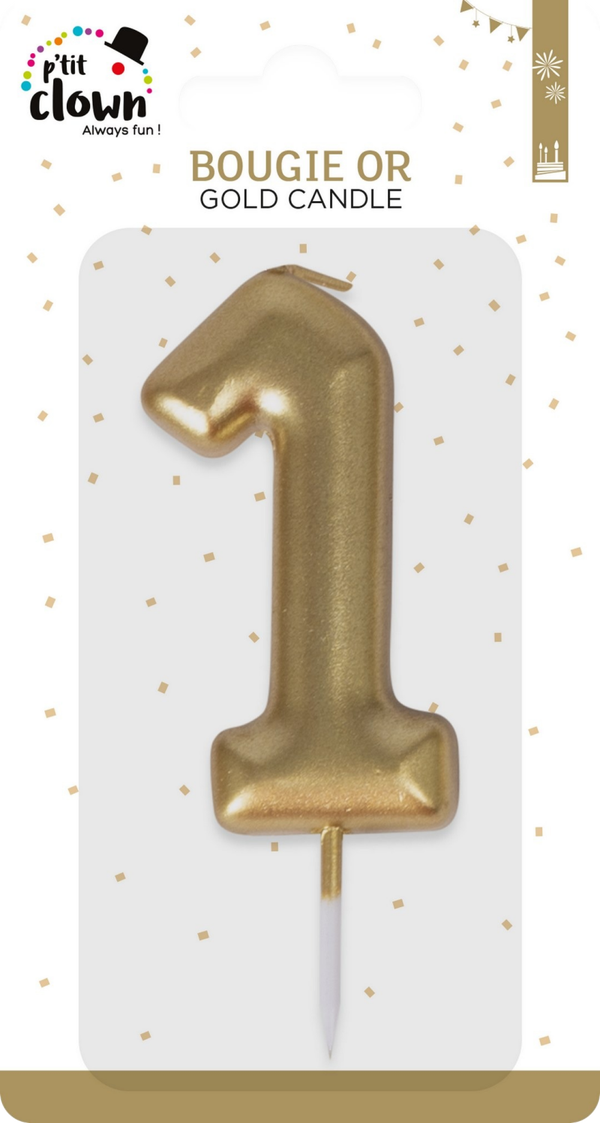 Bougie or - chiffre  1