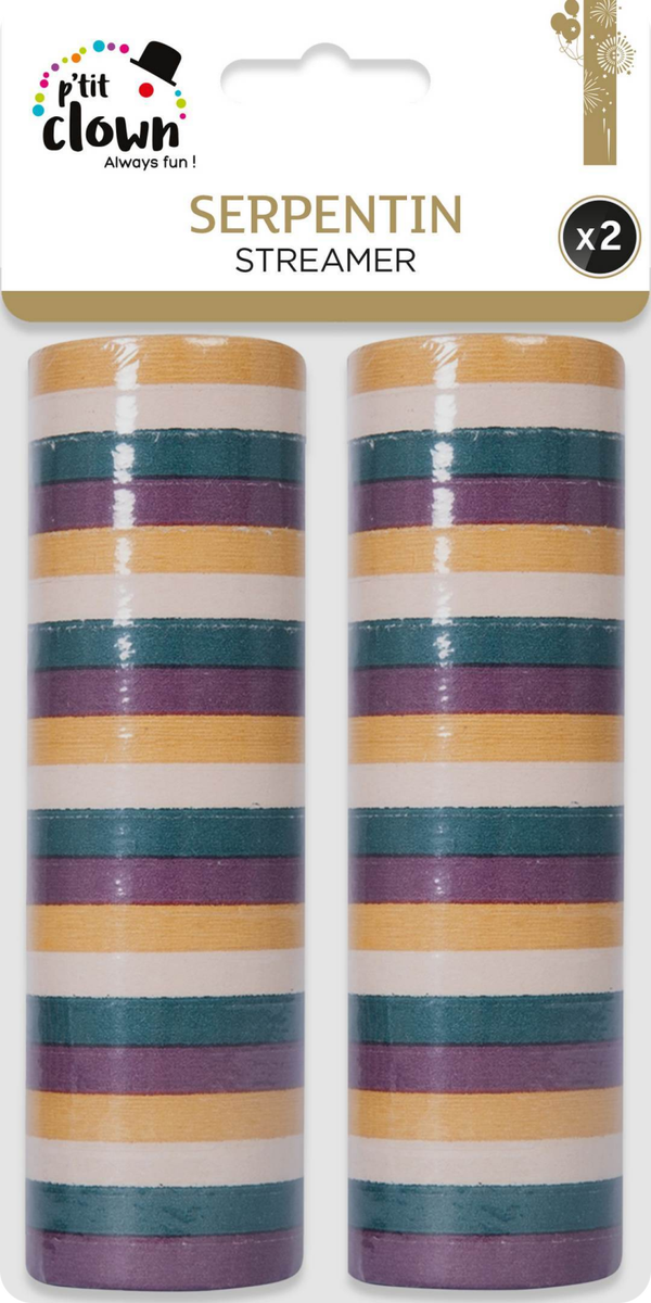 Rouleaux de serpentins - 4m - lot de 2