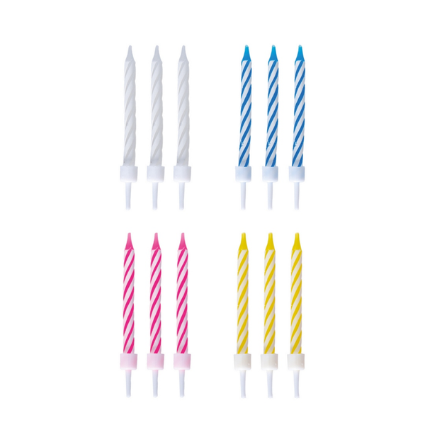 Bougie - lot de 12 - multicolore