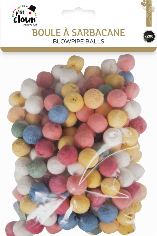 Boules à sarbacane multicolore  - lot de 200