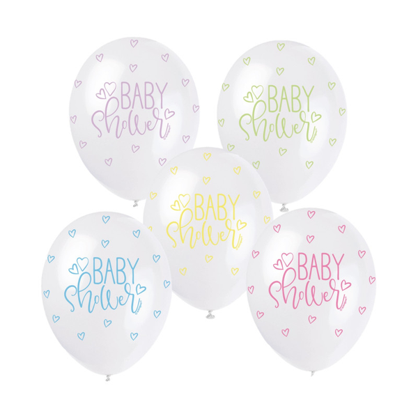 Ballon nacré pastel ø 30 cm - lot de 5 - baby shower