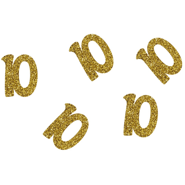 Confettis de table - or - lot de 50 - nombre 10