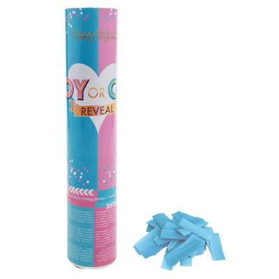 Canon à confettis 20 cm bébé bleu