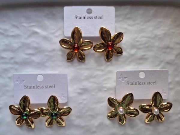 BOUCLES D'OREILLES  EN ACIER INOXYDABLES