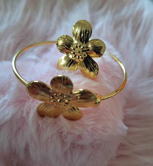 PARURE BRACELETS ET BAGUE FLEUR 🌸