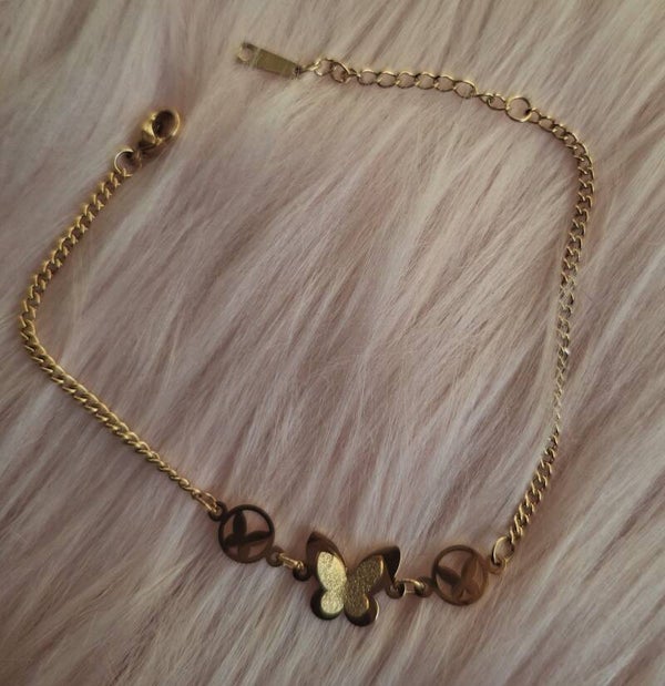 BRACELET  PAPILLON  IRISEN ACIER INOXYDABLES
