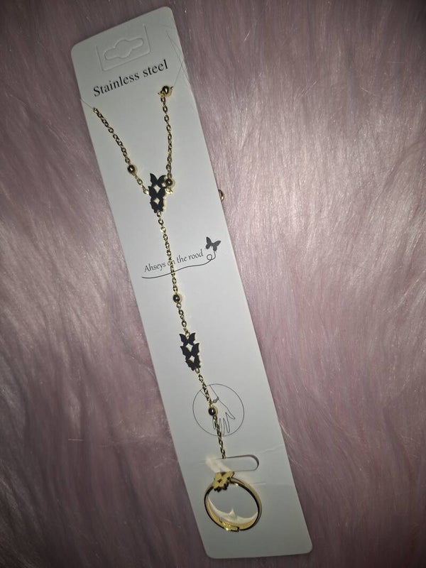 BRACELET  MAJEUR 3 PAPILLON EN ACIER INOXYDABLES