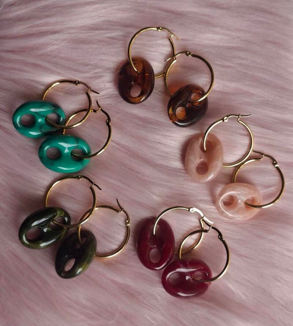 BOUCLES D'OREILLES GRAIN DE CAFÉ
