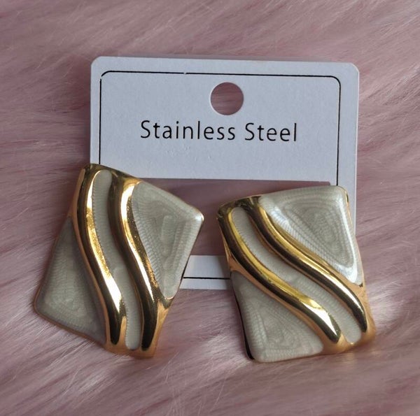 BOUCLES D'OREILLES JASMINS NACRÉ BLANC