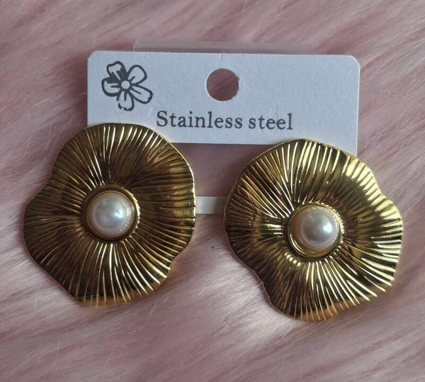 BOUCLES D'OREILLES  FLEURANCIA AVEC PERLE