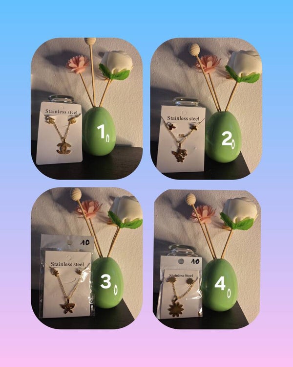 PARURE  BOUCLES D'OREILLES ET COLLIER