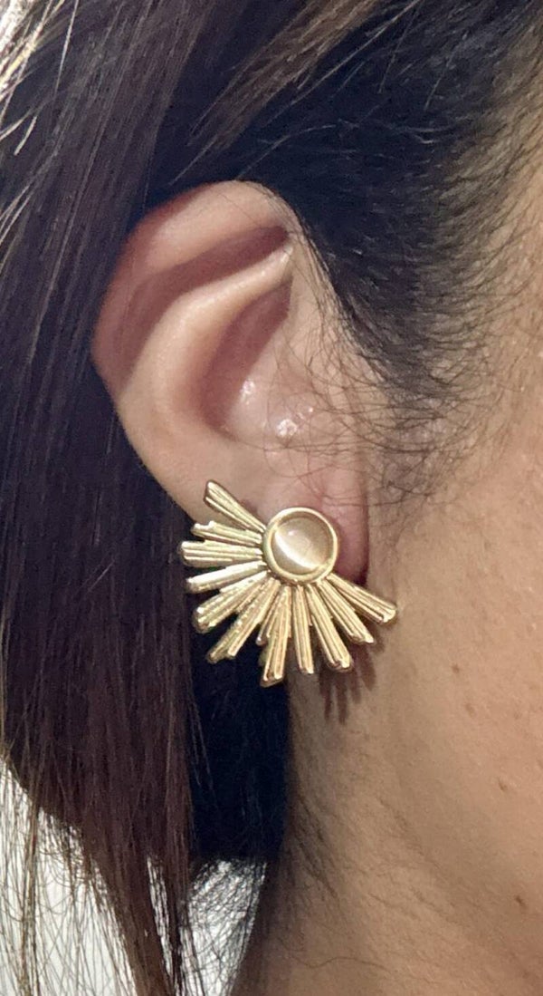 BOUCLES D'OREILLES ÉVENTAIL BLANC