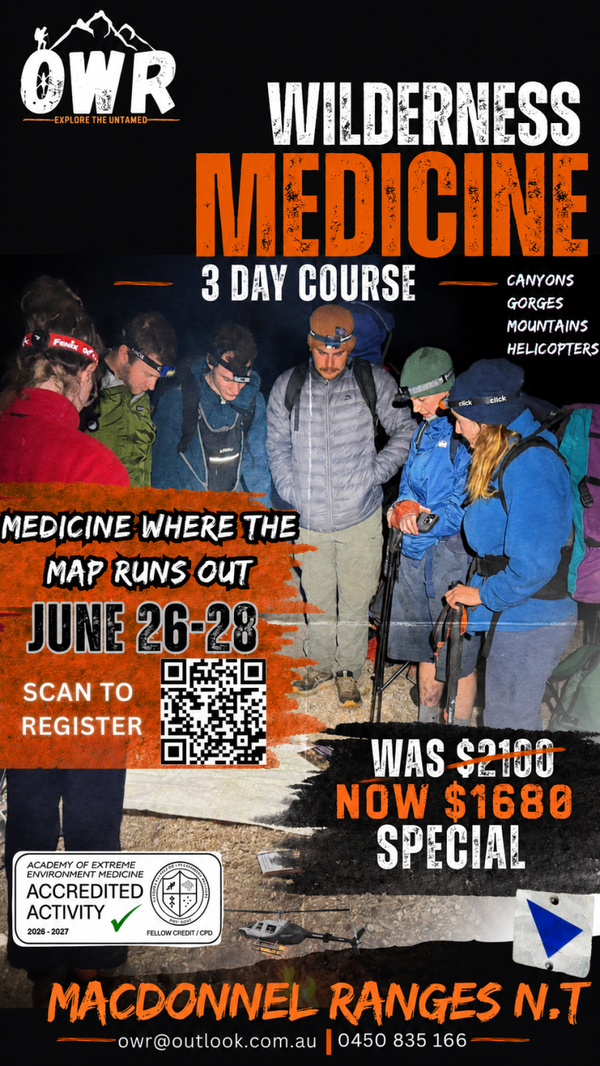 WILDERNESS MEDICINE COURSE - 3 DAY WEST MACS $1680