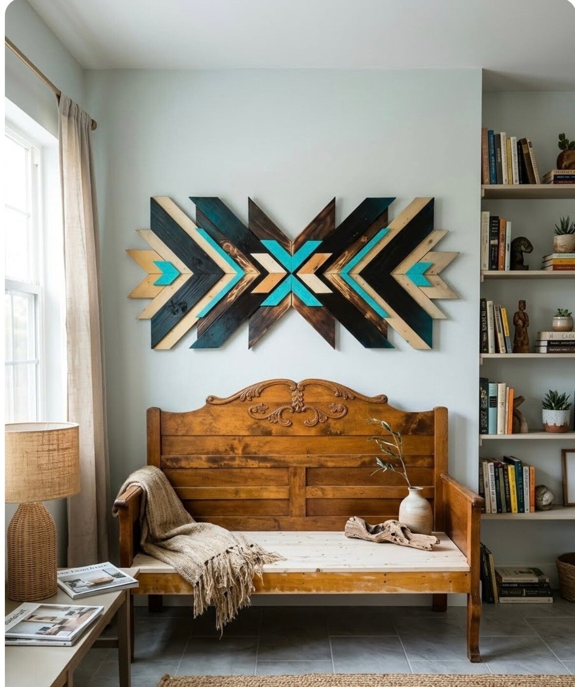 Teal Southwestern Burnt Pine