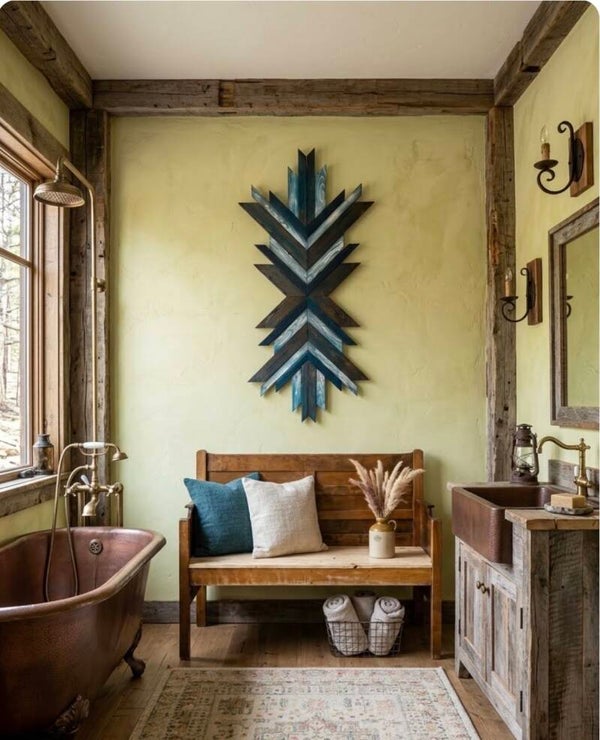 Rustic Navy Ombre & Natural Timber