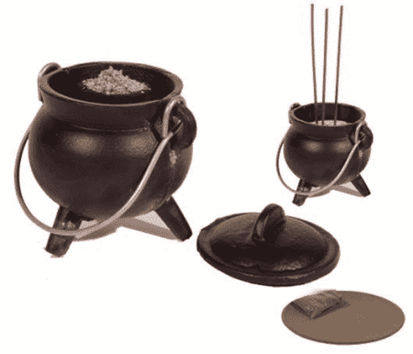 Cauldron (heksenketel) 9x8 cm - gietijzer