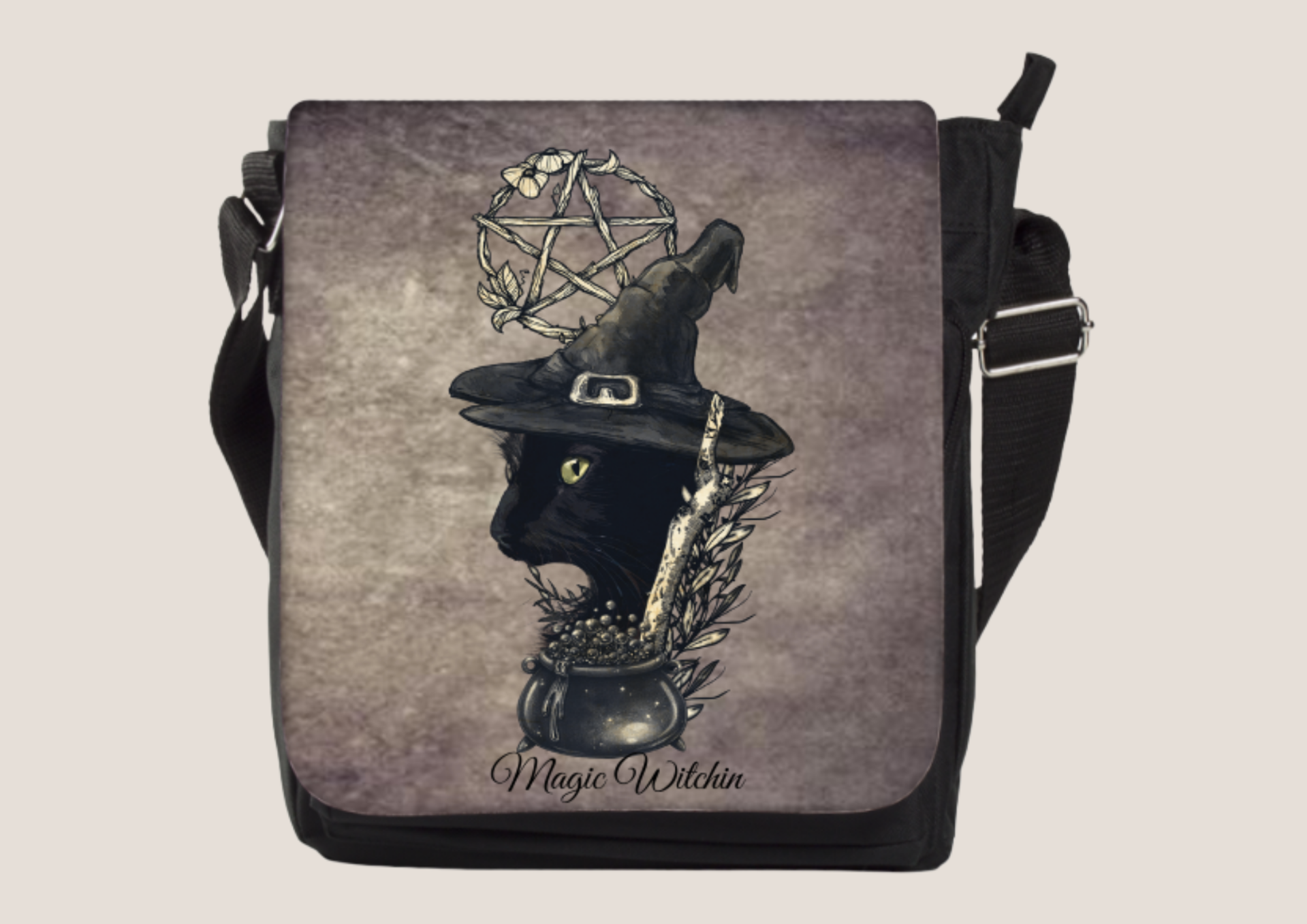 Schouder tas Black Cat vierkant - groot of middel