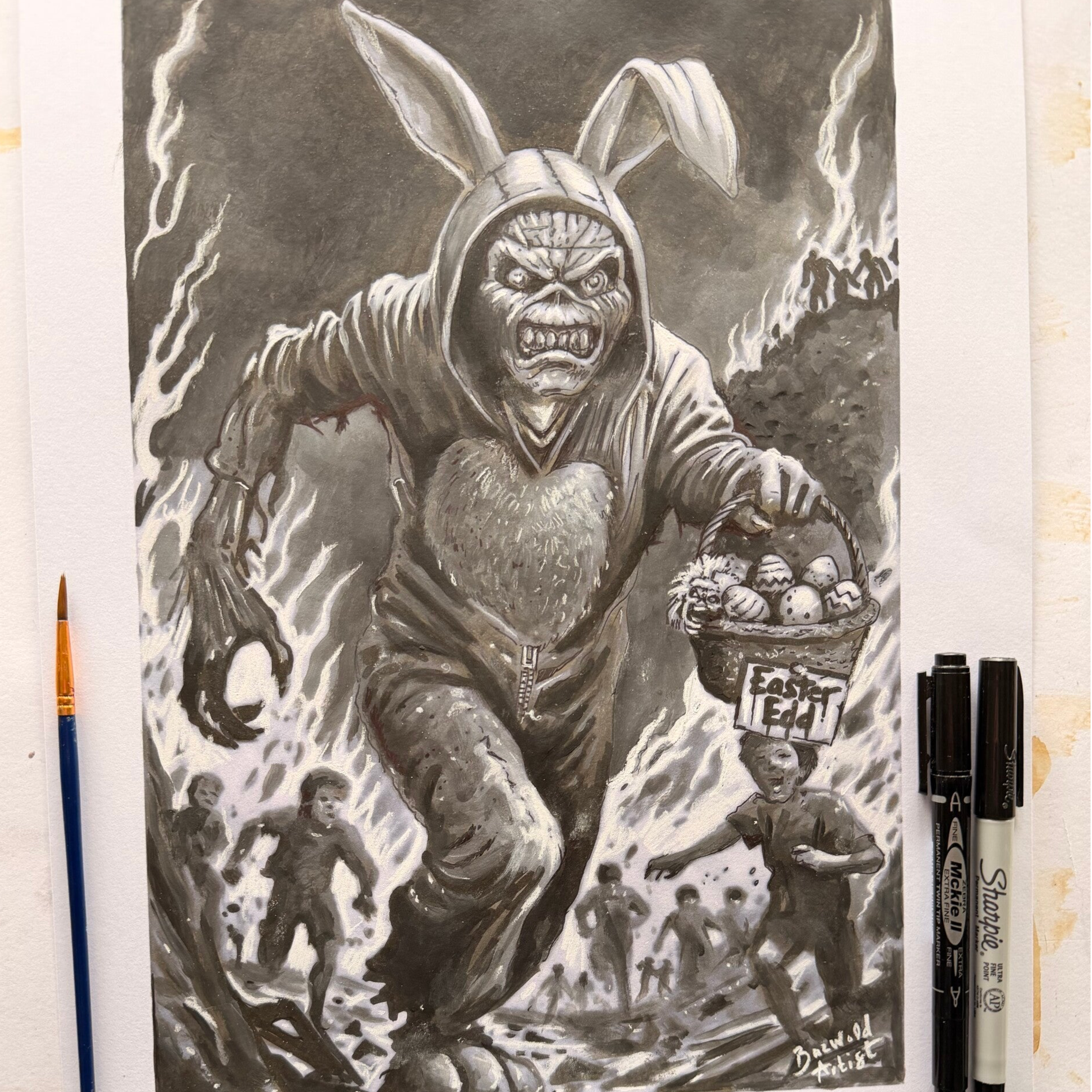 Iron Maiden - Eddie Easter Bunny Art