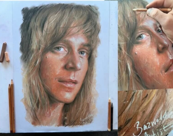 Randy Rhoads - Pastel Pencil