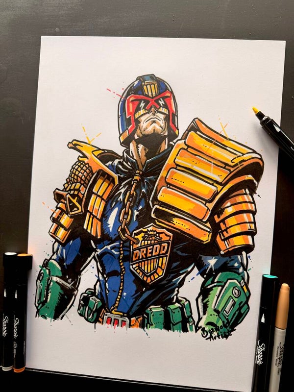 Judge Dredd - Sharpie Pen Art