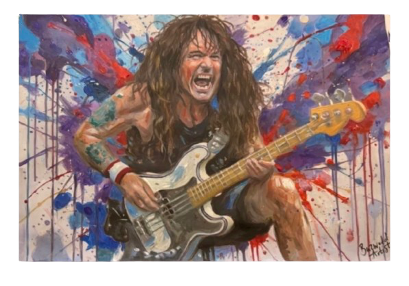 Iron Maiden - Steve Harris Acrylic Painting