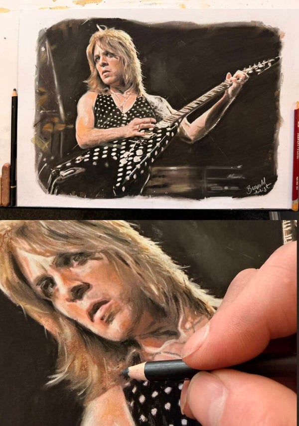Randy Rhoads - Pastel pencil