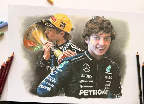 KIMI ANTONELLI - F1 - Pastel Pencil art