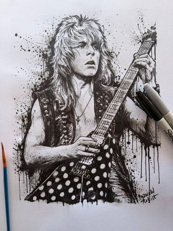 Randy Rhoads - Sharpie Pen Art