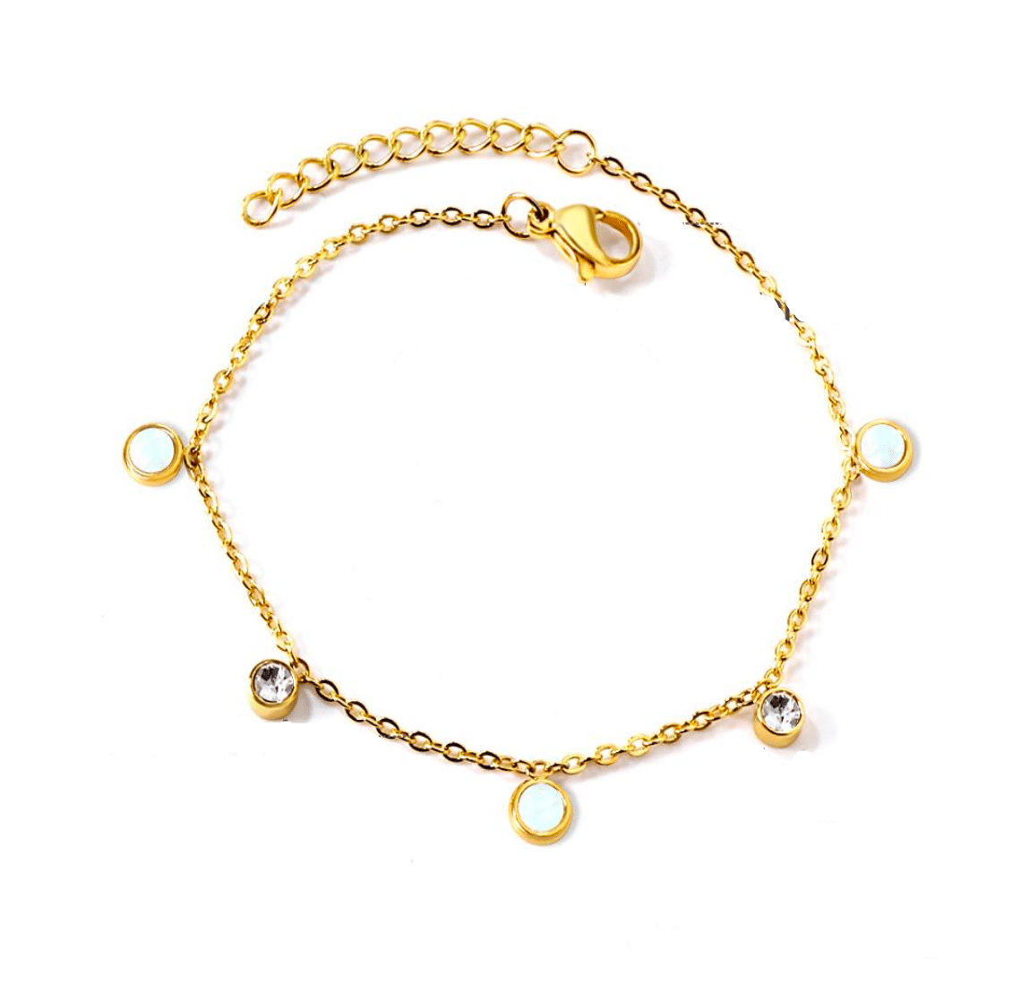 Armbandje bedels diamanten bedels roze goud