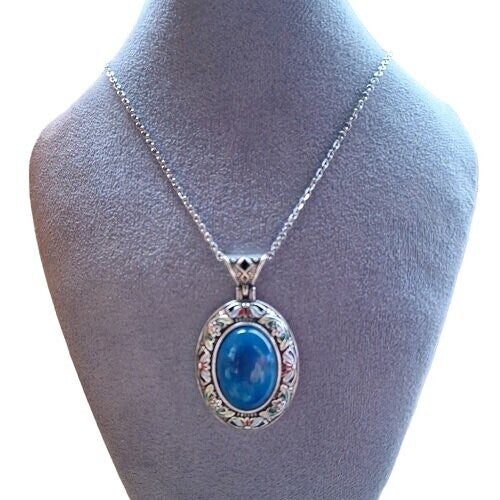 Ketting met ovale cabochon en Bandagaat