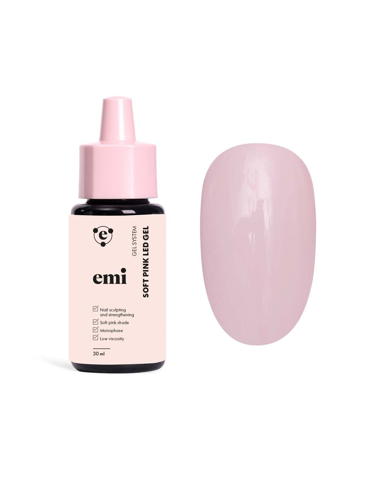 Soft Pink LED Gel, 30 ml