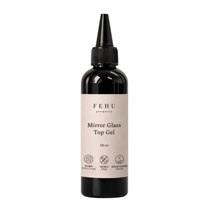 Top Gel - Mirror Glass - Professionell - Hochglanz, 100 ml.