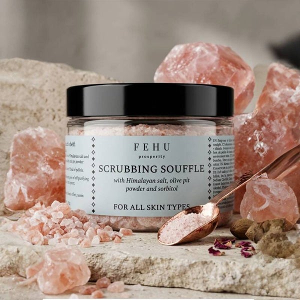 SCRUBBING SOUFFLE - Sanftes Körperpeeling mit Himalayasalz, 150 g.