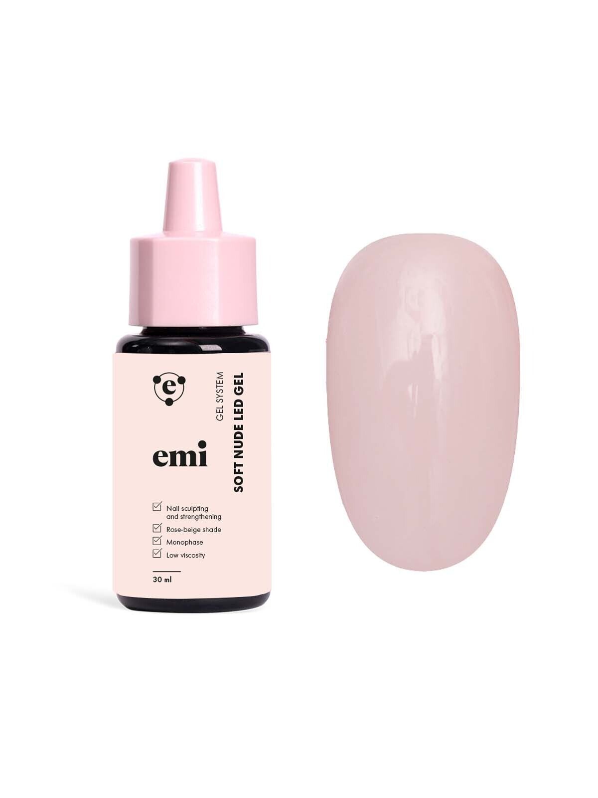 Soft Nude LED Gel, 30 ml