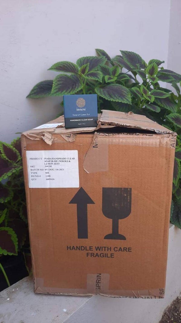 Handmade body clear soap (50GM) box