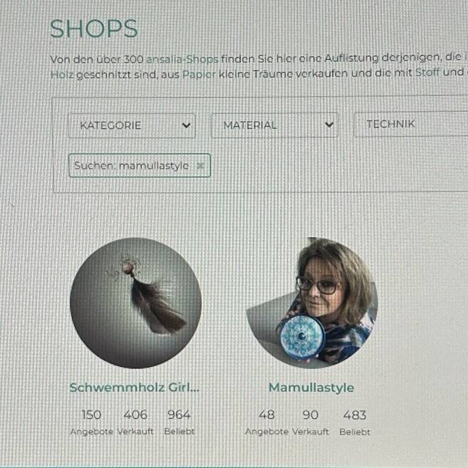 unsere shops auf ansalia