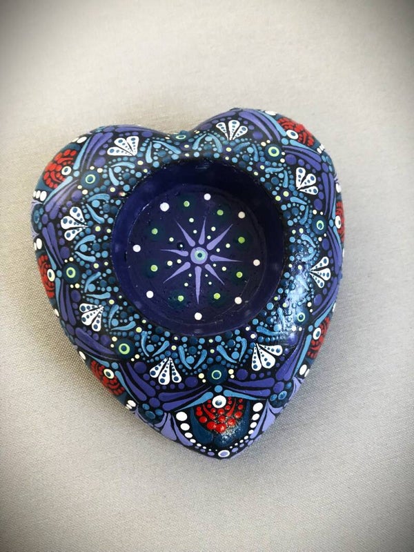 Candlelight-Heart "Blue-Waves"