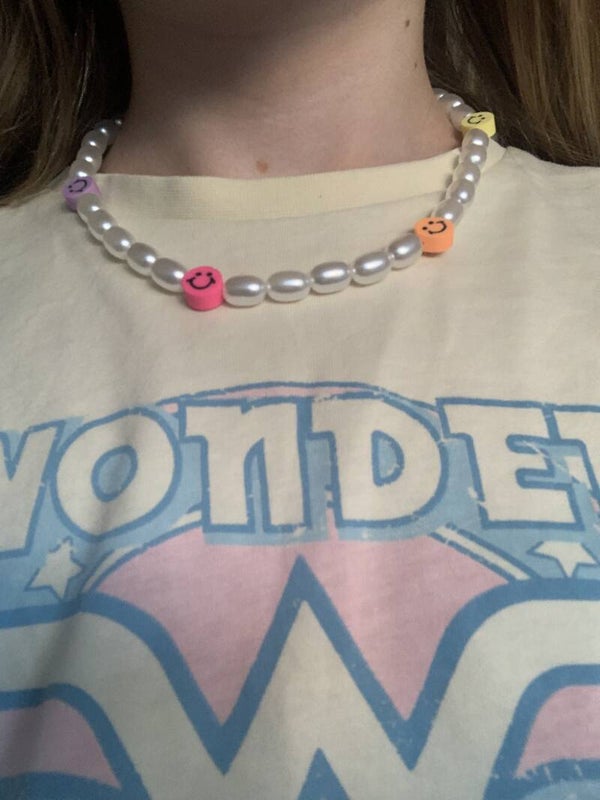 Smiley parel ketting!