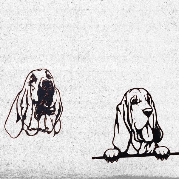 IJzeren hond zwart/wit gelakt