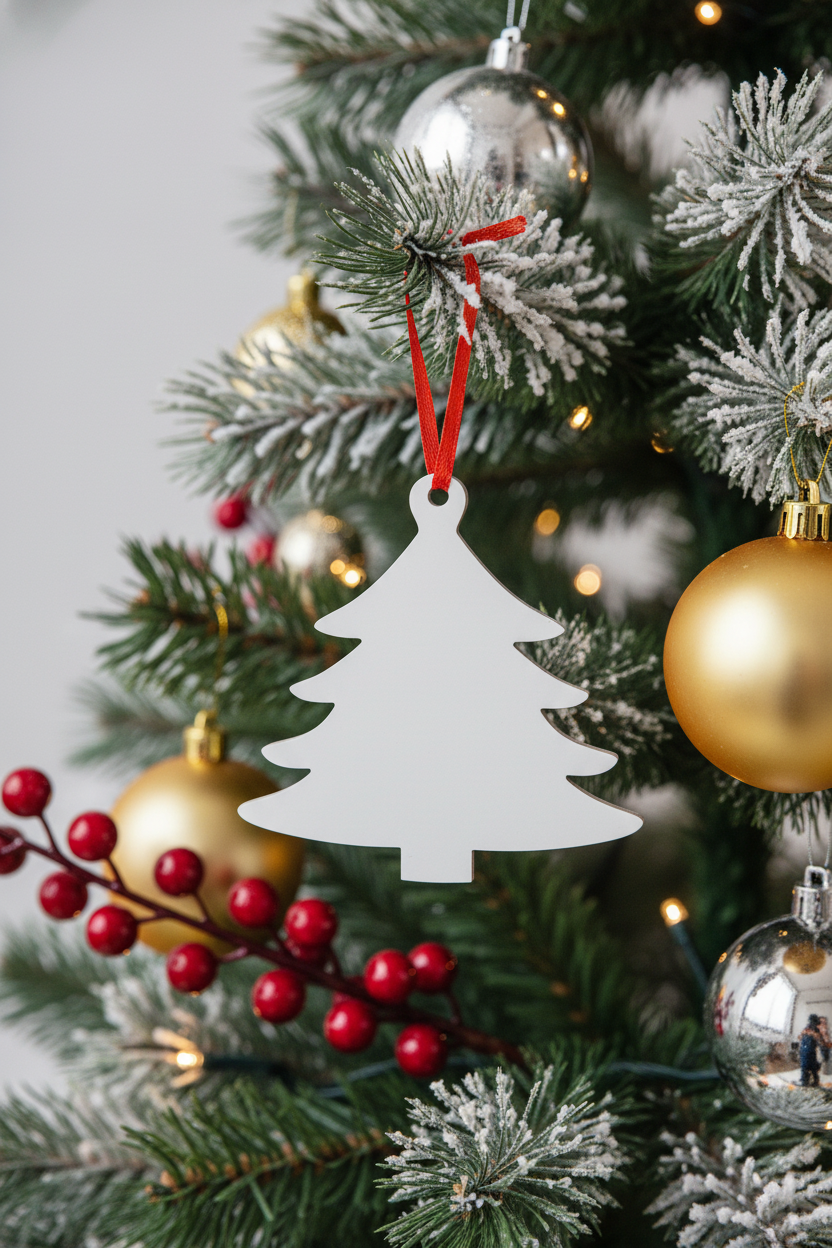 Ornement sublimé personnalisé – photo recto-verso plusieurs formes