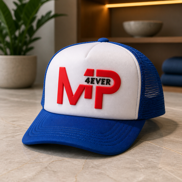 Casquette personnalisée avec nom – Design PU épais effet caoutchouc + vinyle classique