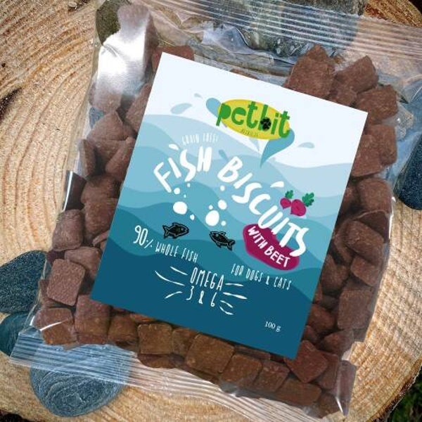 Petbit - fish biscuits beet