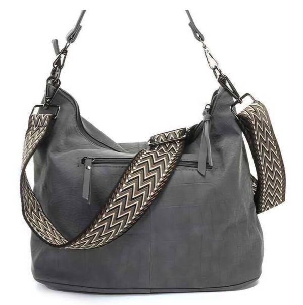 Dutch Schoudertas Palma Blauw met geweven band