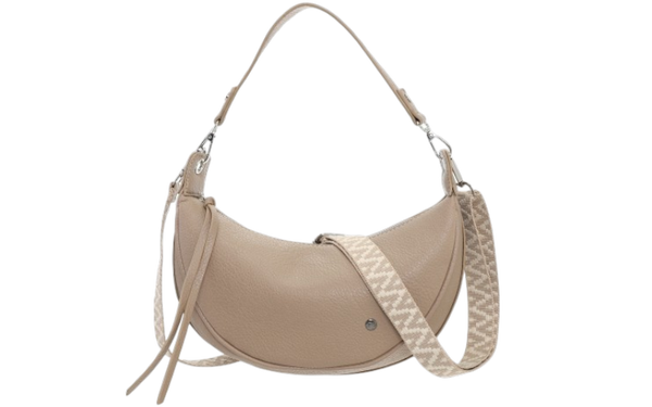 Dutch Quebec Trendy Halve Maan Dames Crossbody Taupe