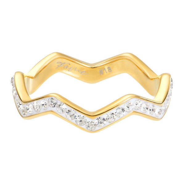 iXXXi Fame ring Lightning Goud met Zirkonia
