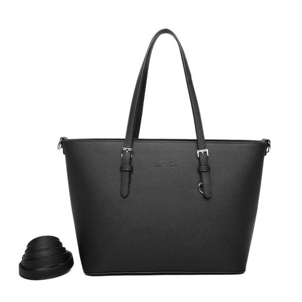 Delaure Elegante Schoudertas - Handtas  Zwart