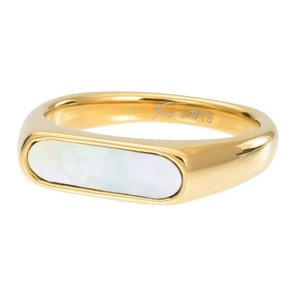 iXXXi Fame ring Luna Square Parelmoer Goud