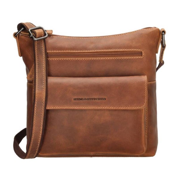 Hide & Stitches Leren  Schoudertas Japura II  Cognac