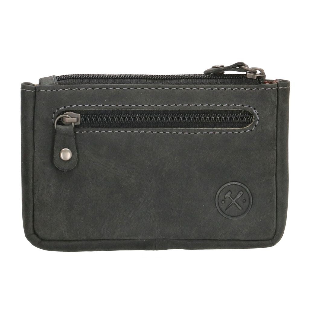 Hide & Stitches Idaho Leren Sleuteletui Zwart